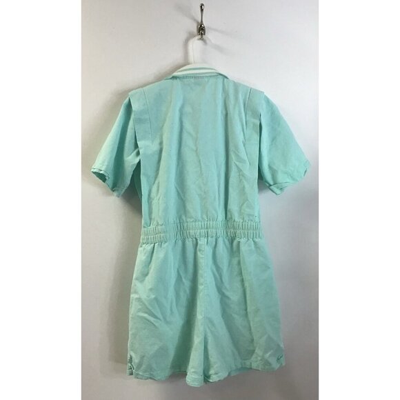 Vintage 80s Apricot Bay Aqua Summer Romper Indie Sleaze/Retro M - Picture 4 of 4